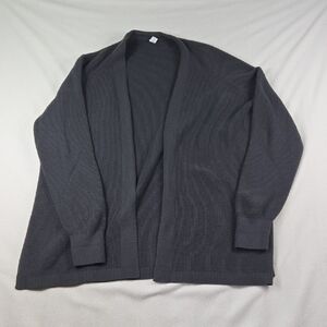lululemon athletica Women's Charcoal Open-Front Ribbed Cardigan